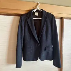 LEsouk/ルスーク　ウール100%グレージャケット38（M）日本製