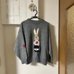 【限定値下げ】nugu ウサギ グレーセーター