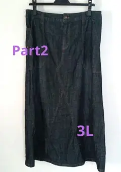 Part2 BY JUNKO SHIMADA デニムロングスカート 3Lのサムネイル