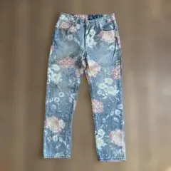 【GAP kids】　花柄デニムパンツ ストレート