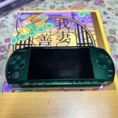 PSP 3000グリーン本体、4ギガsdカード、モンハン2nd 3rdソフト付き