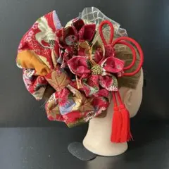 髪飾り・かんざし・成人式・結婚式・つまみ細工・豪華・派手・振袖・リボン