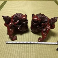 唐獅子 置物 狛犬 縁起物 ペア シーサー