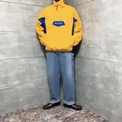 『90s』Columbia アノラック ◎ロゴ 刺繍 ハーフジップ ナイロン