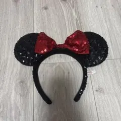 ミニーマウス風スパンコールカチューシャ