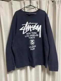 STUSSY スウェット トレーナー ネイビー
