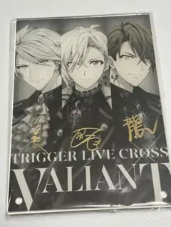 アイナナ　TRIGGER VALIANT 箔押しサイン入りアクリルパネル