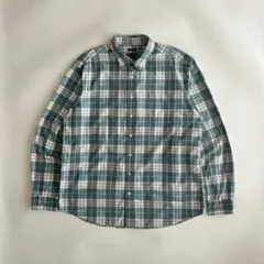 好配色 00s OLD GAP 長袖 シャドーチェック柄シャツ 短丈XL
