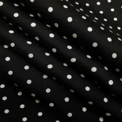 AK1820 キュプラ プリント ドット柄 3m 黒