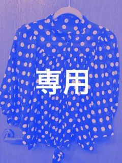 水玉模様 半袖シャツ