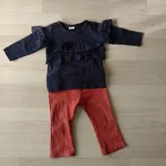 80cm 長袖シャツ&ストレッチパンツ