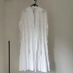 タキシードシャツワンピース ホワイト M