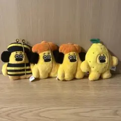 おひげのポン バラエティぬいぐるみ マスコット いろんなポンちゃん【4点セット】