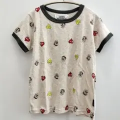 LISTEN HEARTBEAT スカル ハート 刺繍 半袖TシャツミニTシャツのサムネイル