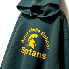 ジャージーズ エイラーミドルスクールスパルタンズ パーカーグリーン緑L古着