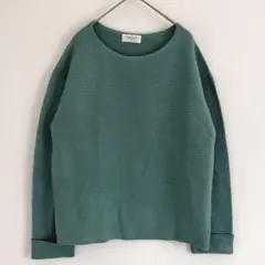 OPAQUE.CLIP ボートネックニット グリーン 40/L