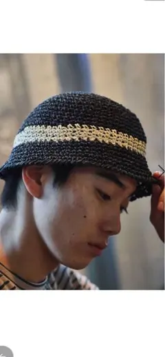 CDL Synthetic Raffia Bucket Hat Black S - メルカリ