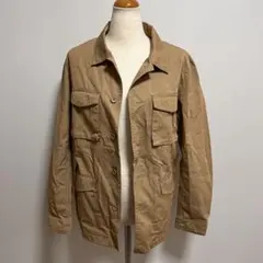 ナノユニバース ベージュ ミリタリージャケット 4ポケット