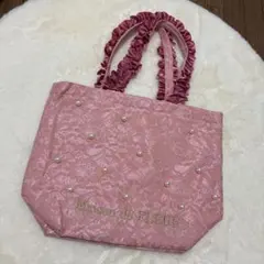 Maison de FLEUR レース パール トートバッグ ピンクのサムネイル