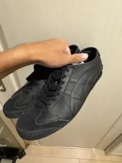 オニツカタイガー メキシコ66 レザー スニーカー ブラック TH4J2L