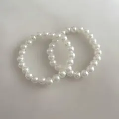 パールブレスレット 2個セット ハンドメイド