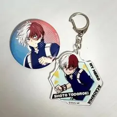【僕のヒーローアカデミア】轟焦凍 アクリルキーホルダー 缶バッジ セット