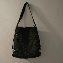 ソレイル soleile カメラバッグ黒ブラック撥水キルティング二度短時間