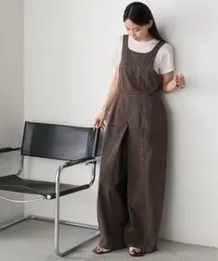 【forksy.】アメスリコクーンサロペット ブラウン