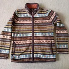 フリースジャケット 幾何学模様