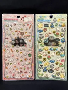 ジュエルプチドロップ ストーンつき シマエナガ ふわふわとりのなかまたち 2点