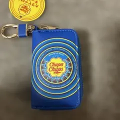 チュッパチャップス キーケース カラビナ付きキーケース ブルー