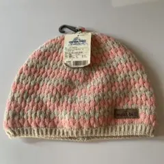 mont-bell ベビー用ニット帽 FREEサイズ ピンク・グレー