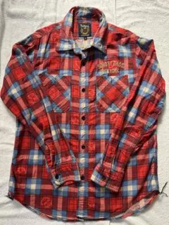 Schott ネルシャツ Mサイズ レッド/ブルーのサムネイル