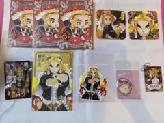 即購入可 鬼滅の刃 10点 煉獄杏寿郎 ダイカットステッカー 合皮チャーム