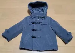 branshesブランシェス グレー ダッフルコート フード付き90