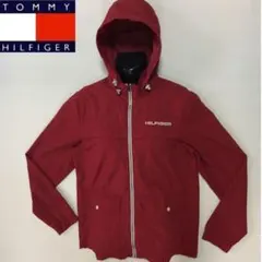 トミーヒルフィガー ダブルジップアップ マウンテンパーカー バーガンディ S