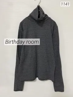 1141 美品 Birthday room ボーダータートルネックプルオーバーのサムネイル