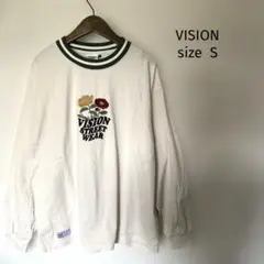 VISIONロゴ刺繍ロンT