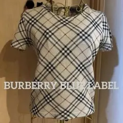 【美品】BURBERRY BLUE LABEL ノバチェック半袖ニット Mのサムネイル