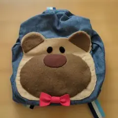 デニム クマ顔 バックパック
