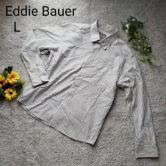 Eddie Bauer エディーバウアー メンズ ストライプシャツ L 長袖