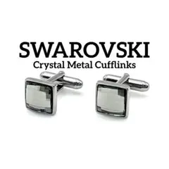スワロフスキー カフス クリスタル メタル キューブ