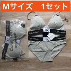 【新品M】Calvin Klein ブラジャーショーツセット グレーのサムネイル