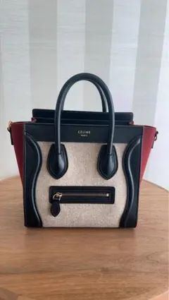 CELINE ラゲージ✨ベージュ/ブラック/レッド　ミニ　お値下げ！