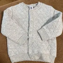 な*の様 PETIT BATEAU グレー キルティングカーディガン 24m