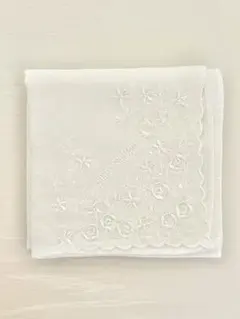【ジュンコシマダ】フラワー 刺繍 フォーマル ハンカチのサムネイル