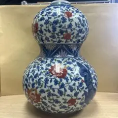 明治期 伊万里焼 色絵金彩 大花瓶 大明成化年製 赤絵 古伊万里 有田焼