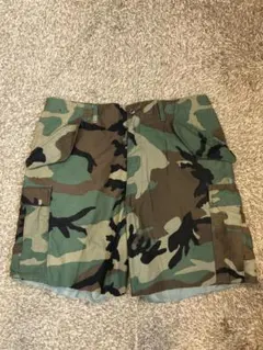 80s M−65 ウッドランド　カモフラ　カットオフ　LARGE カットオフ