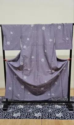 ●小紋・洗える着物● 紫色 藤色 パープル系