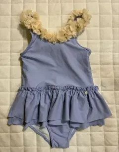薄紫 フリル付き水着 130サイズ